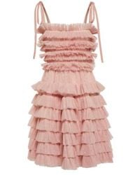 RED Valentino - Point D'Esprit Tulle Minidress - Lyst
