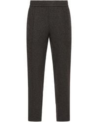 Moncler - Straight Leg Flannel Trousers - Lyst