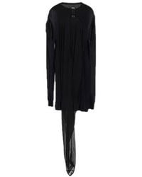 Rick Owens - Solid Color Long Sleeve T-Shirt Dress - Lyst