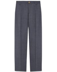 Versace - Micro-Checked Wool Trousers - Lyst