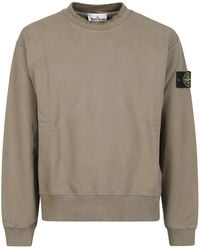 Stone Island - Logo Patch Crewneck Sweatshirt - Lyst