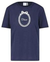 Dior - Médaillon Embroidered Fitted T-Shirt - Lyst