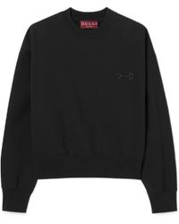Gucci - Horsebit Embroidered Crewneck Sweatshirt - Lyst