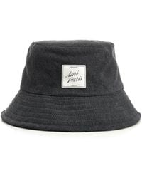 Ami Paris - Ami Topstitched Denim Bucket Hat - Lyst