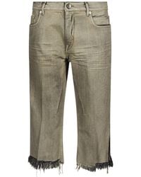Rick Owens - Bolan Cut-Off Cropped Frayed-Edge Jeans - Lyst