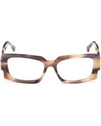 Max Mara - Rectangle-Frame Glasses - Lyst