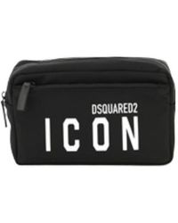 DSquared² - Icon Logo Printed Toiletry Bag - Lyst