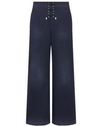 Dior - Christian Lace-Up Wide Leg Pants - Lyst
