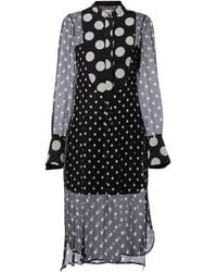 Nina Ricci - Polka-Dot Semi-Sheer Dress - Lyst