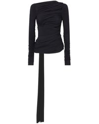 The Attico - The Draped Asymmetric Top - Lyst
