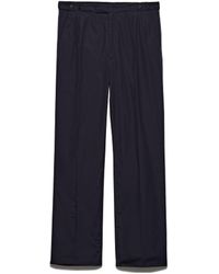 Prada - Pleat Detailed Wide Leg Trousers - Lyst