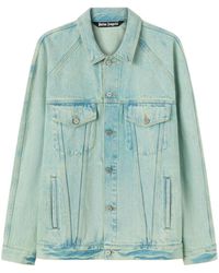 Palm Angels - Overdyed Buttoned Denim Jacket - Lyst