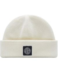 Stone Island - Compass Logo Patch Beanie - Lyst