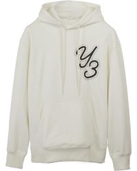 Y-3 - Logo Patch Drawstring Hoodie - Lyst