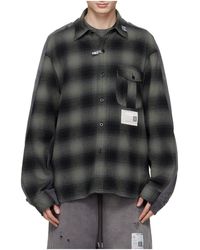 Maison Mihara Yasuhiro - Front Back Combined Check Shirt - Lyst