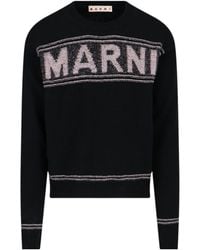 Marni - Logo Patch Crewneck Jumper - Lyst
