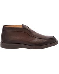 Santoni - Almond-Toe Loafers - Lyst