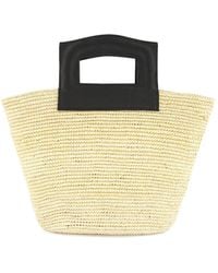 Sensi Studio - Straw Leather-Handle Tote Bag - Lyst