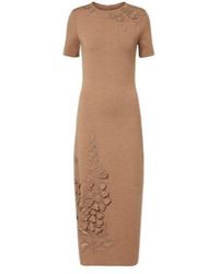 Oscar de la Renta - Foxgloves Wool-Blend Midi Dress - Lyst