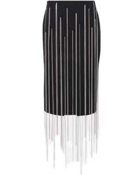 Victoria Beckham - Chain-Detail Midi Skirt - Lyst