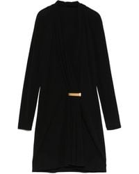 Tom Ford - V-Neck Draped Mini Dress - Lyst