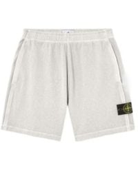 Stone Island - Logo Patch Elasticated Waistband Shorts - Lyst