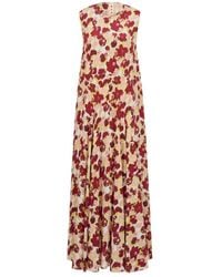 Marni - Floral Pleated Sleeveless Dress - Lyst