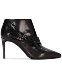Saint Laurent - Pointed High-Heeled Ankle Boots - Lyst