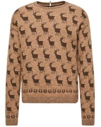 Moncler - Moose Jacquard Alpaca Wool Blend Jumper - Lyst