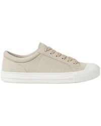 Fendi - Domino Ff Motif Lace-Up Sneakers - Lyst