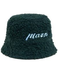 Marni - Teddy Bucket Hat With Embroidered Logo - Lyst
