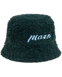 Marni - Teddy Bucket Hat With Embroidered Logo - Lyst