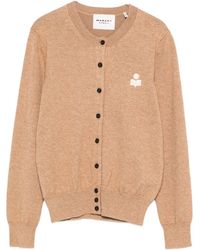 Isabel Marant - Isabel Marant Étoile Logo-Embroidered Knitted Cardigan - Lyst