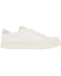 Emporio Armani - Jacquard Sneakers With An All-Over Eagle - Lyst