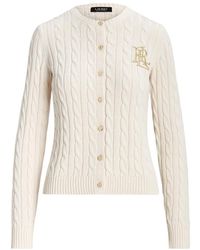 Ralph Lauren - Lauren Cable-Knit Cardigan - Lyst