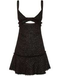 Versace - Tweed Mini Dress - Lyst