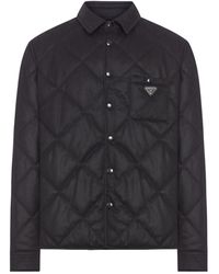 Prada - Padded Cashmere Shirt - Lyst