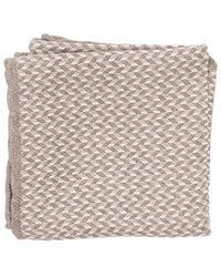 Brunello Cucinelli - Herringbone Knitted Pocket Scarf - Lyst