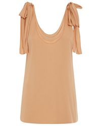 Chloé - Tie-Fastening Tank Top - Lyst