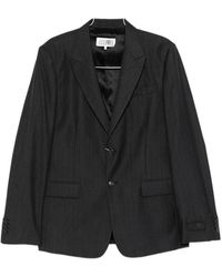 MM6 by Maison Margiela - Pinstripe Single-Breasted Blazer - Lyst