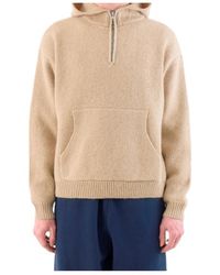 Stussy - Stüssy Wool Quarter-Zip Sweater Hoodie - Lyst