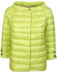 Herno - Cropped Sleeved Down Jacket - Lyst