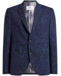 Etro - Paisley-Printed Single-Breasted Blazer - Lyst