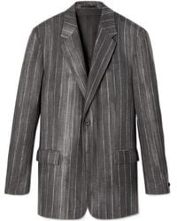 Versace - Single Breasted Striped Long Sleeved Blazer - Lyst