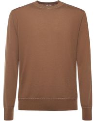 Eleventy - Round-Neck Wool Sweater - Lyst