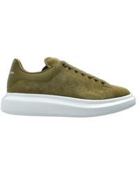McQueen - Round-Toe Lace-Up Sneakers - Lyst