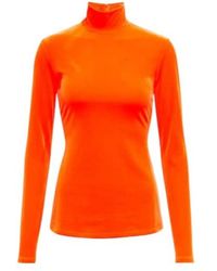 Victoria Beckham - Velvet Turtleneck Top - Lyst