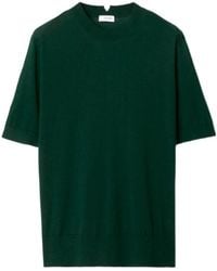 Burberry - Drop-Shoulder Wool Knitted Top - Lyst