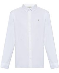 AllSaints - Hawthorne Embroidered Shirt - Lyst