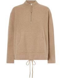 Leset - Jesse Drawstring Wool Half-Zip Sweatshirt - Lyst